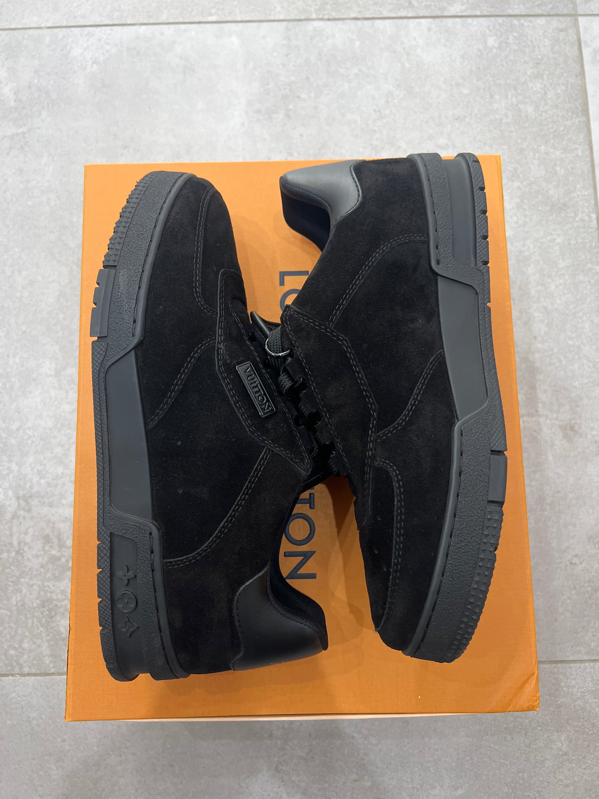 Louis Vuitton Black Suede Trainer