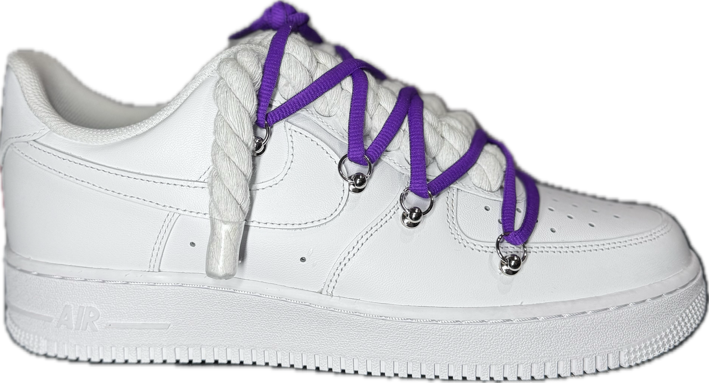 Nike Air Force 1 Low Rope & "Off White Violet Laces"