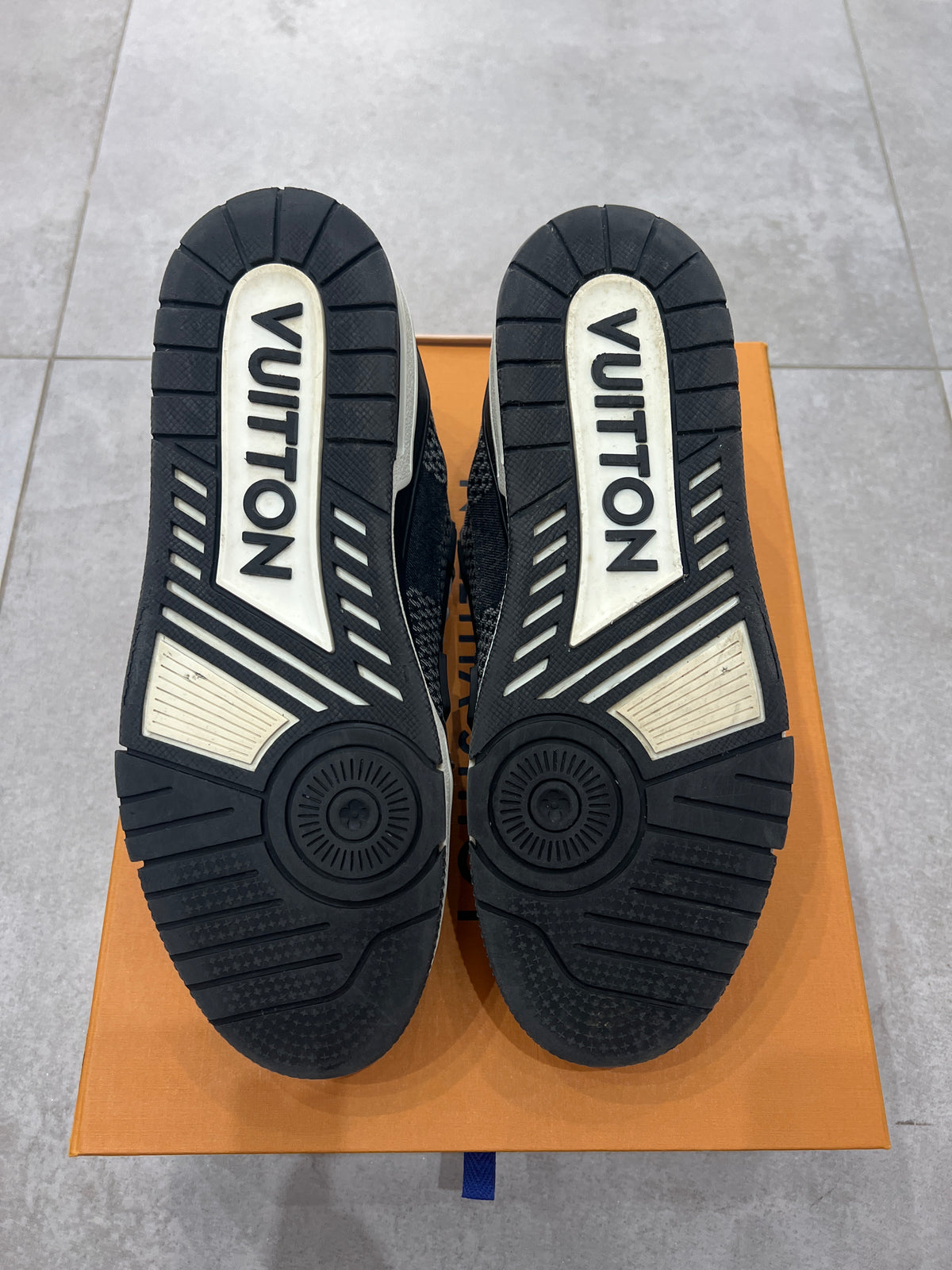 Louis Vuitton Black Damier 3D Denim Trainer