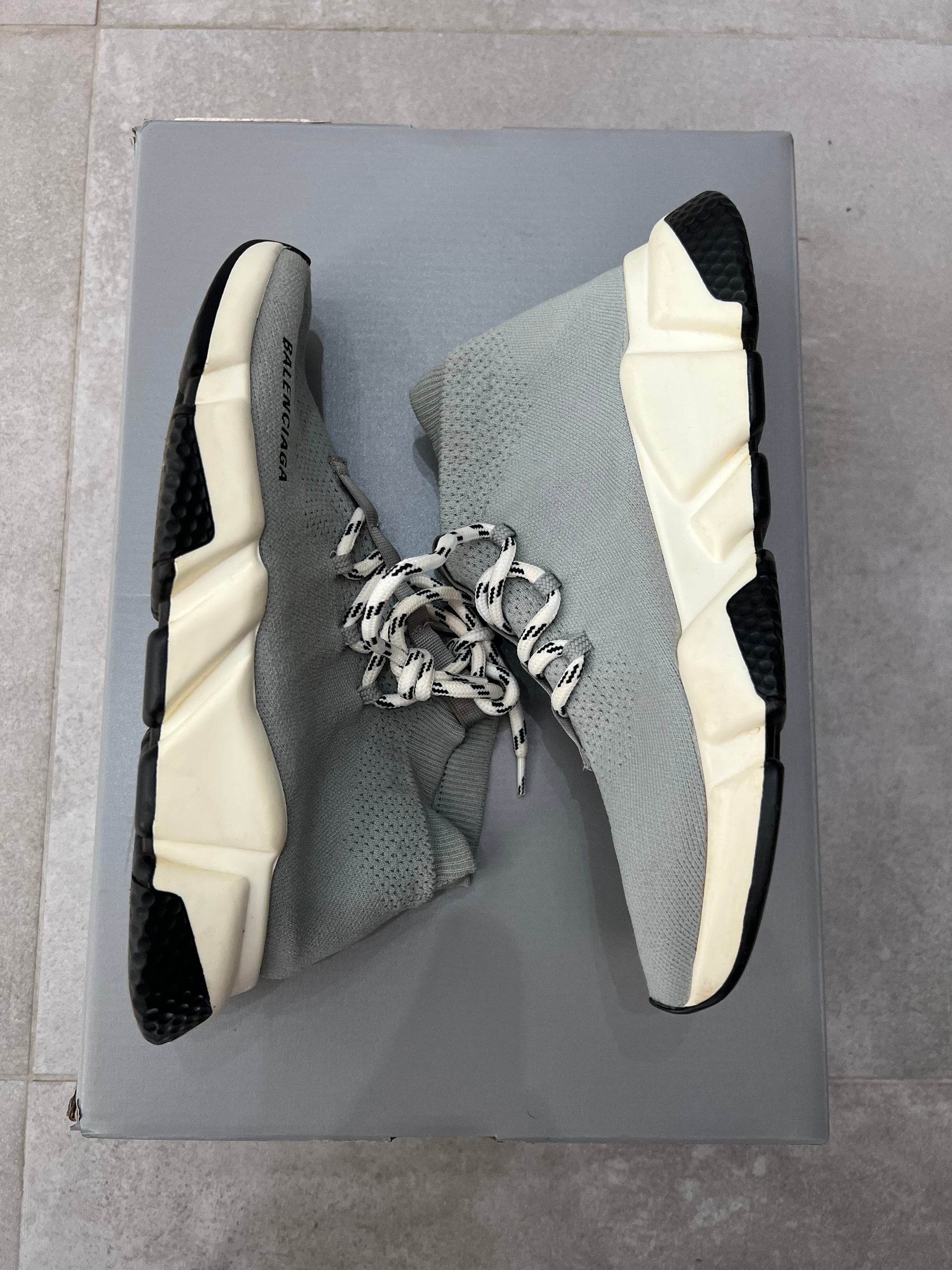 Balenciaga Speed Trainer Lace Up Grey