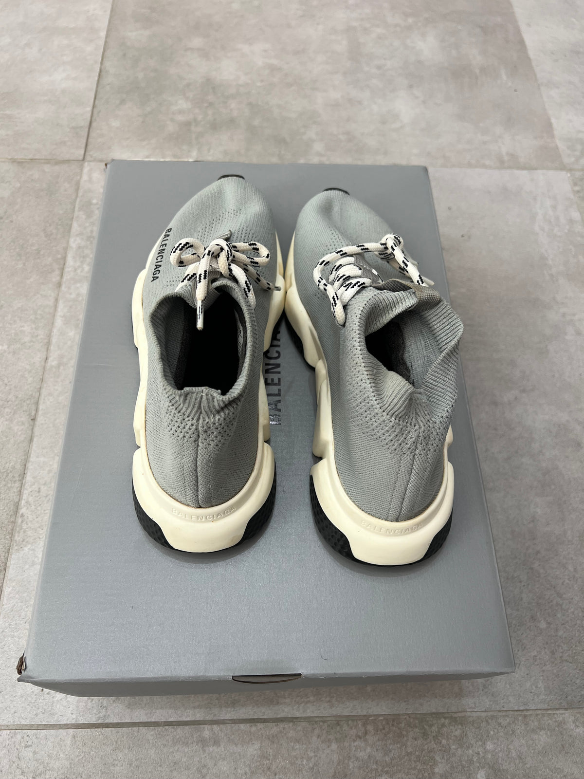 Balenciaga Speed Trainer Lace Up Grey