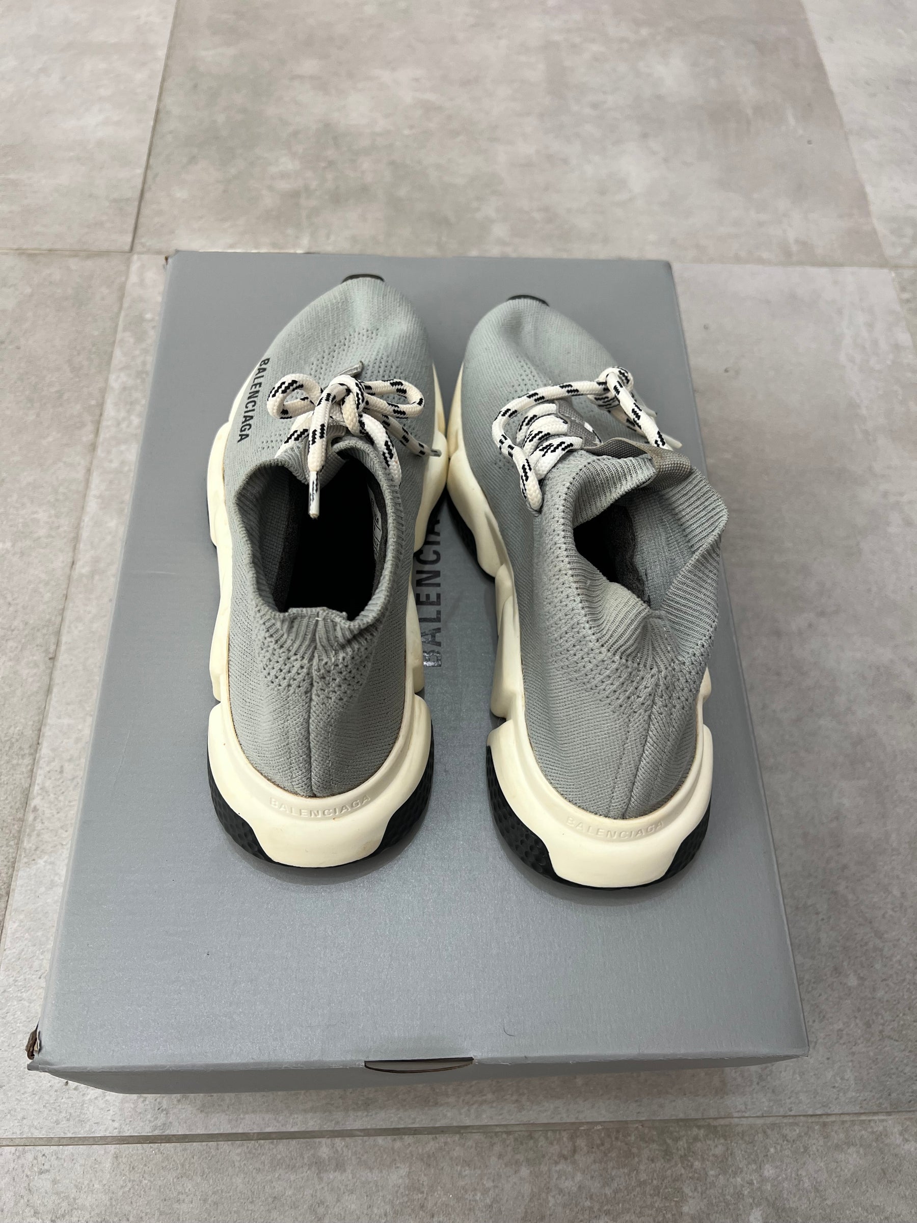Balenciaga Speed Trainer Lace Up Grey