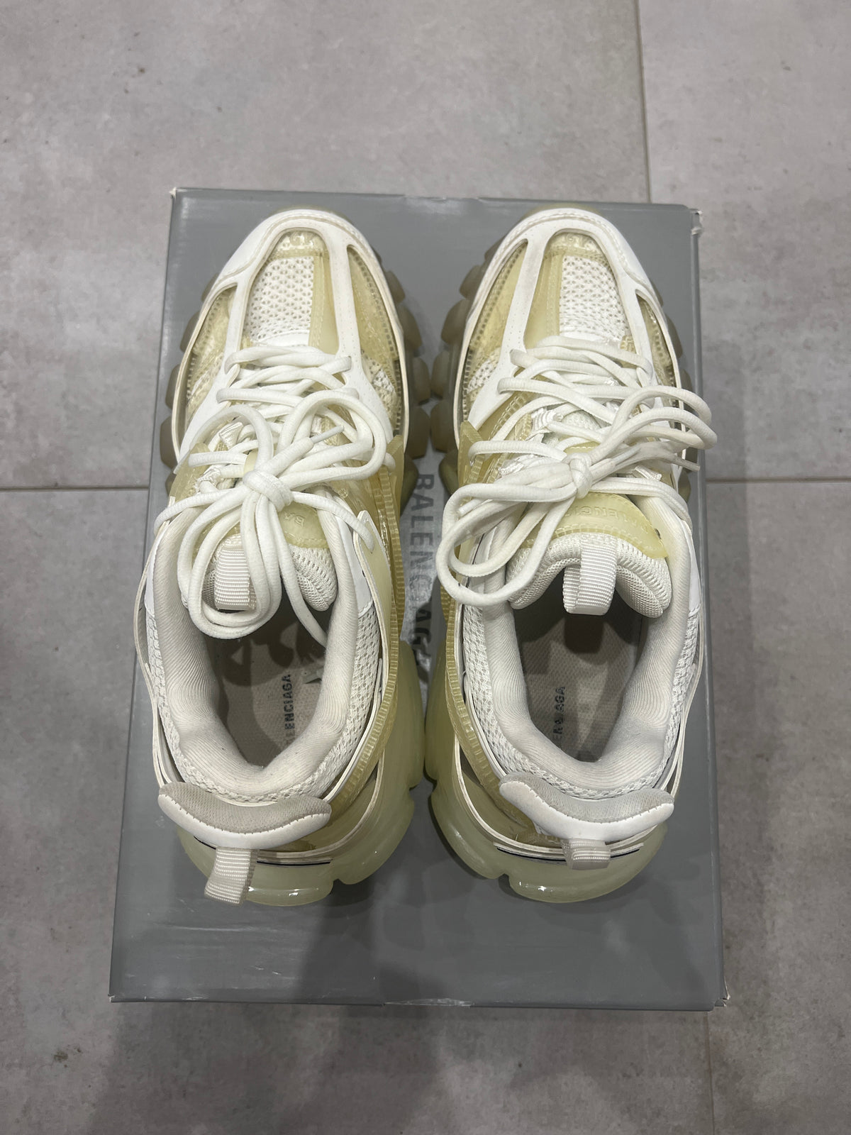 Balenciaga track Clearsole White