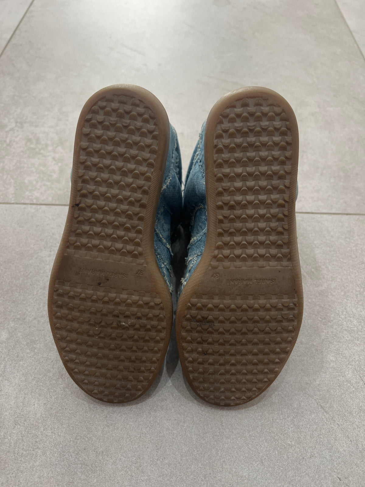 Isabel Marant Balesi Velcro Denim Sneaker