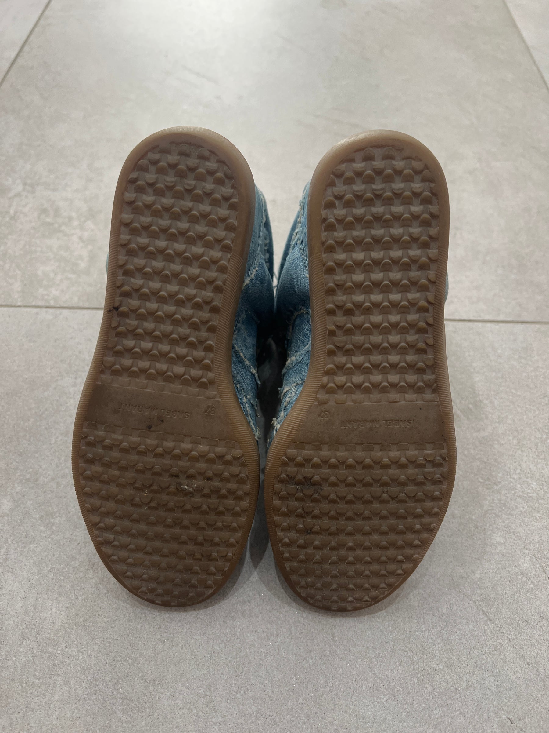 Isabel Marant Balesi Velcro Denim Sneaker