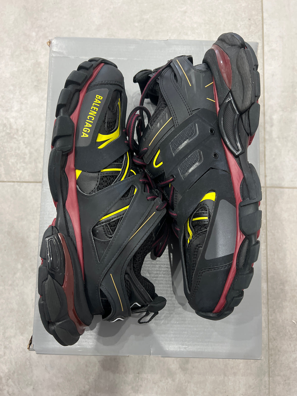 Balenciaga Track Black/Yellow/Burgundy