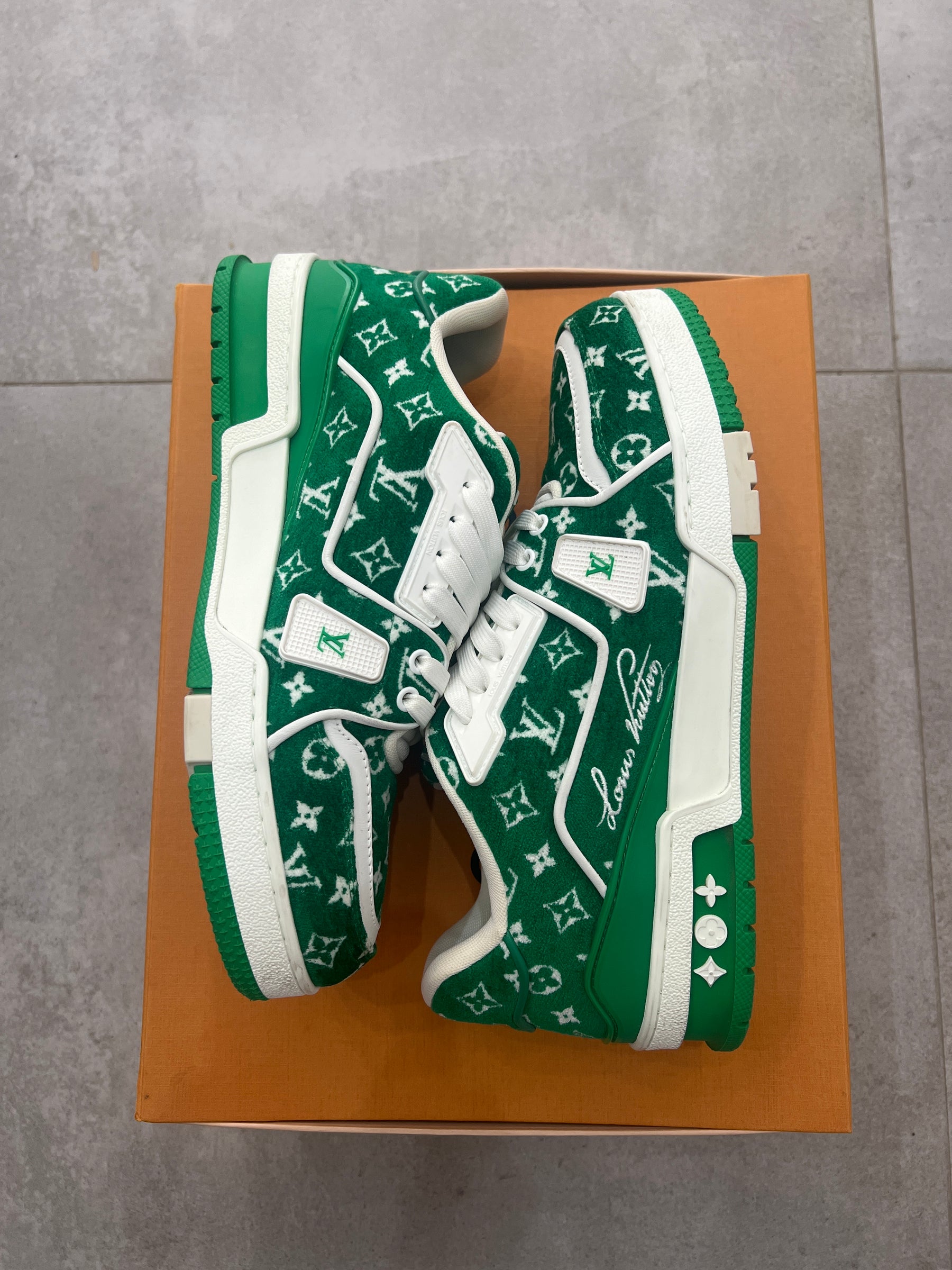 Louis Vuitton Trainer Green Textile