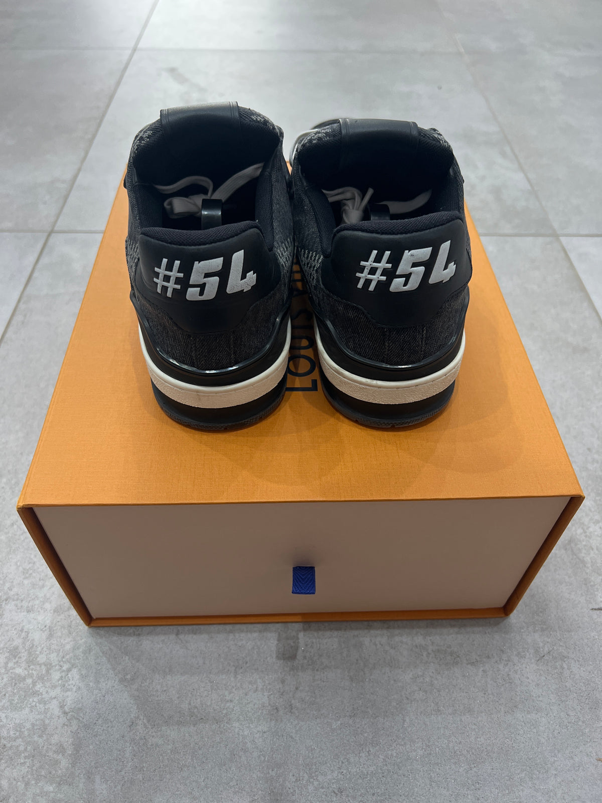 Louis Vuitton Black Damier 3D Denim Trainer