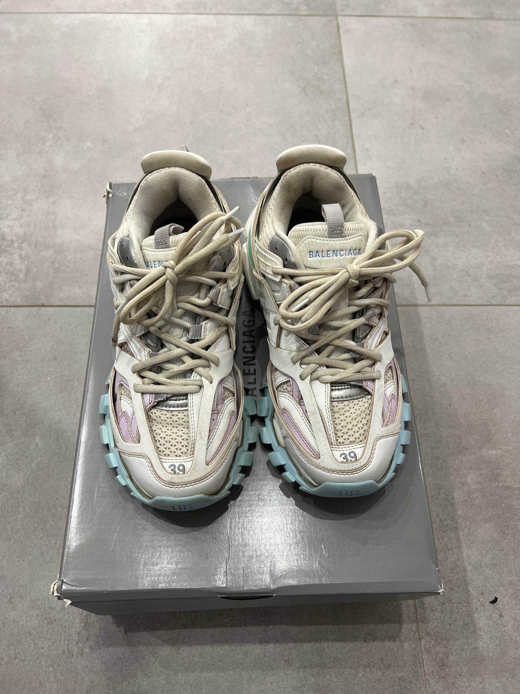 Balenciaga Track Pastel White