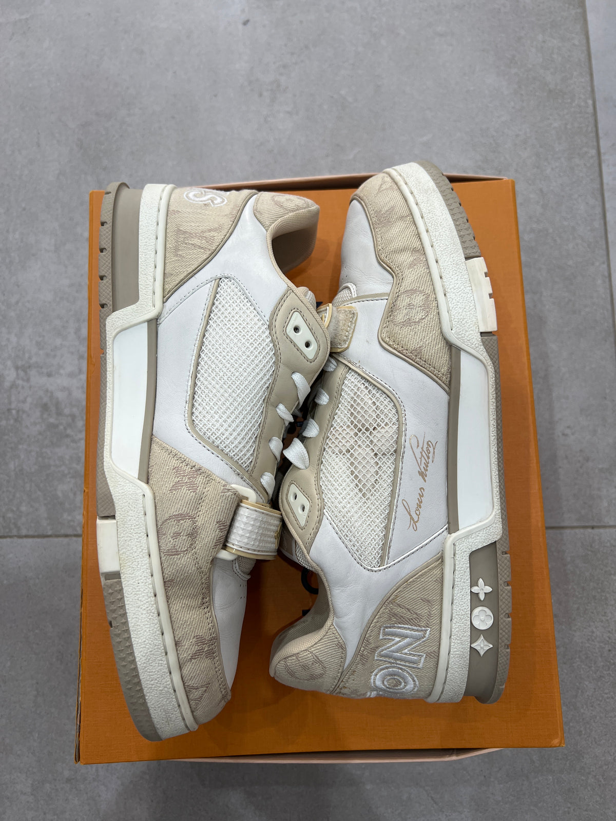 Louis Vuitton Beige Velcro Strap Trainer