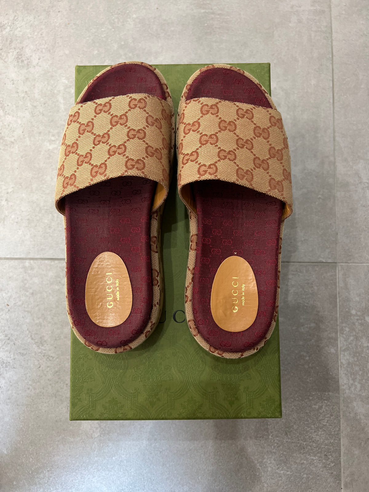 Gucci GG Supreme Platform Sandal