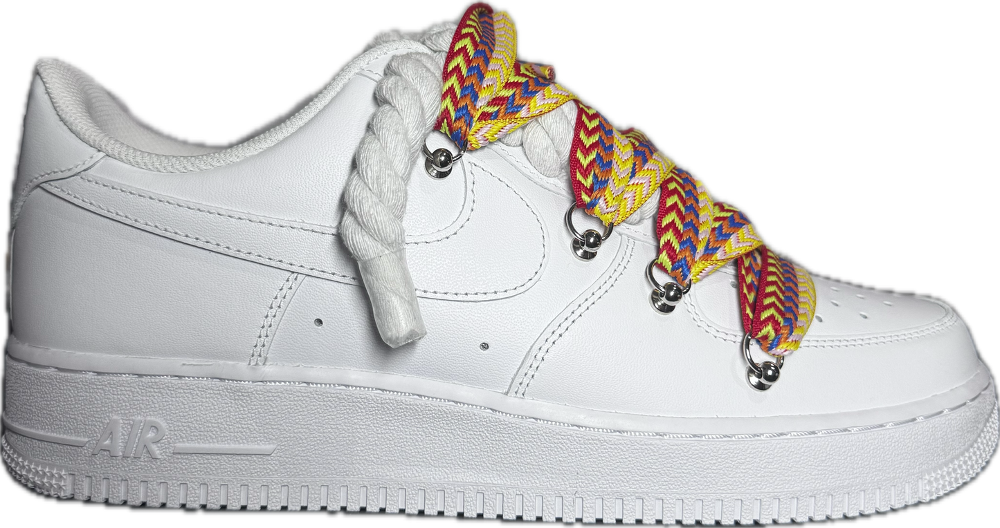 Nike Air Force 1 Low Rope & "Lanvin Multicolor Light Laces"