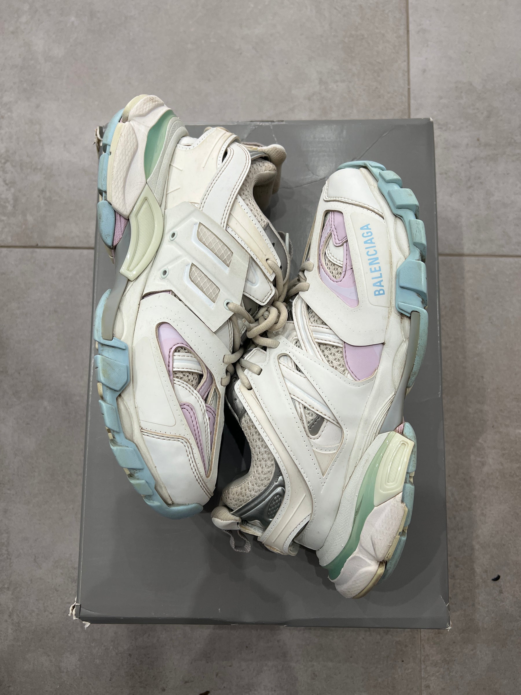 Balenciaga Track Pastel White