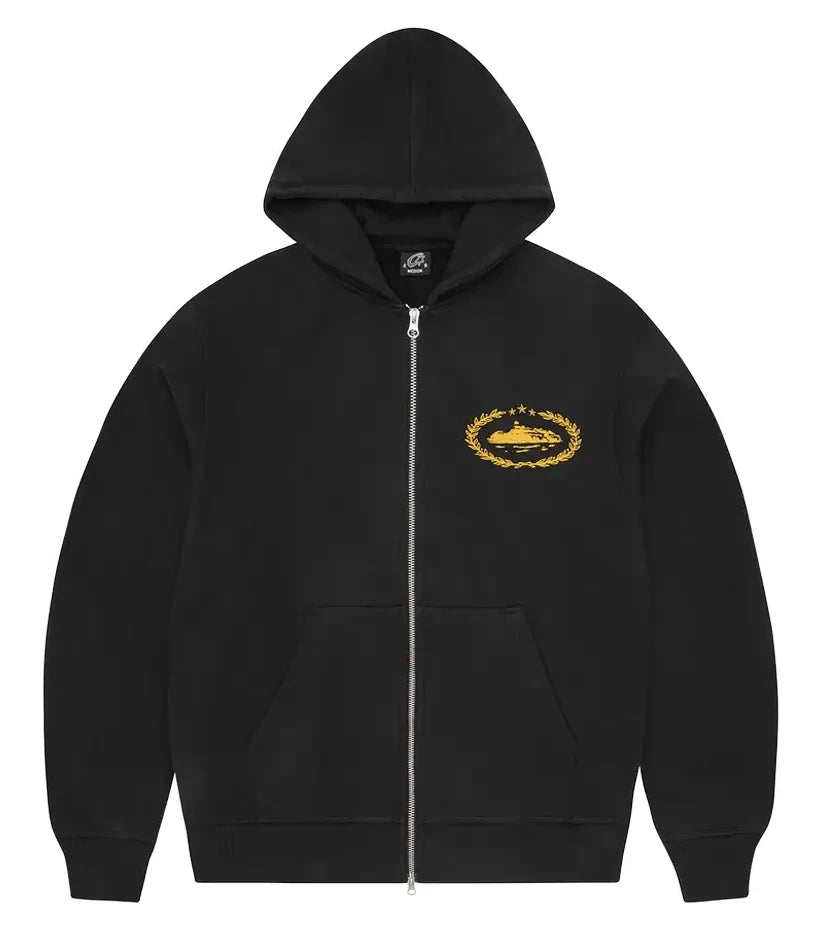 Corteiz Superior Royale Zip Hoodie Black