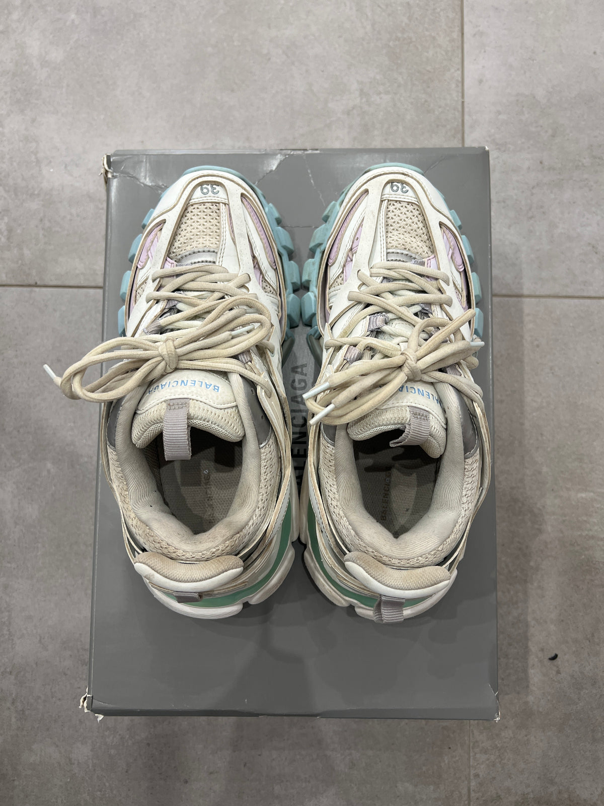 Balenciaga Track Pastel White