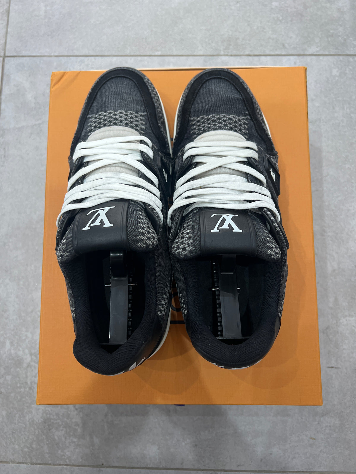 Louis Vuitton Black Damier 3D Denim Trainer
