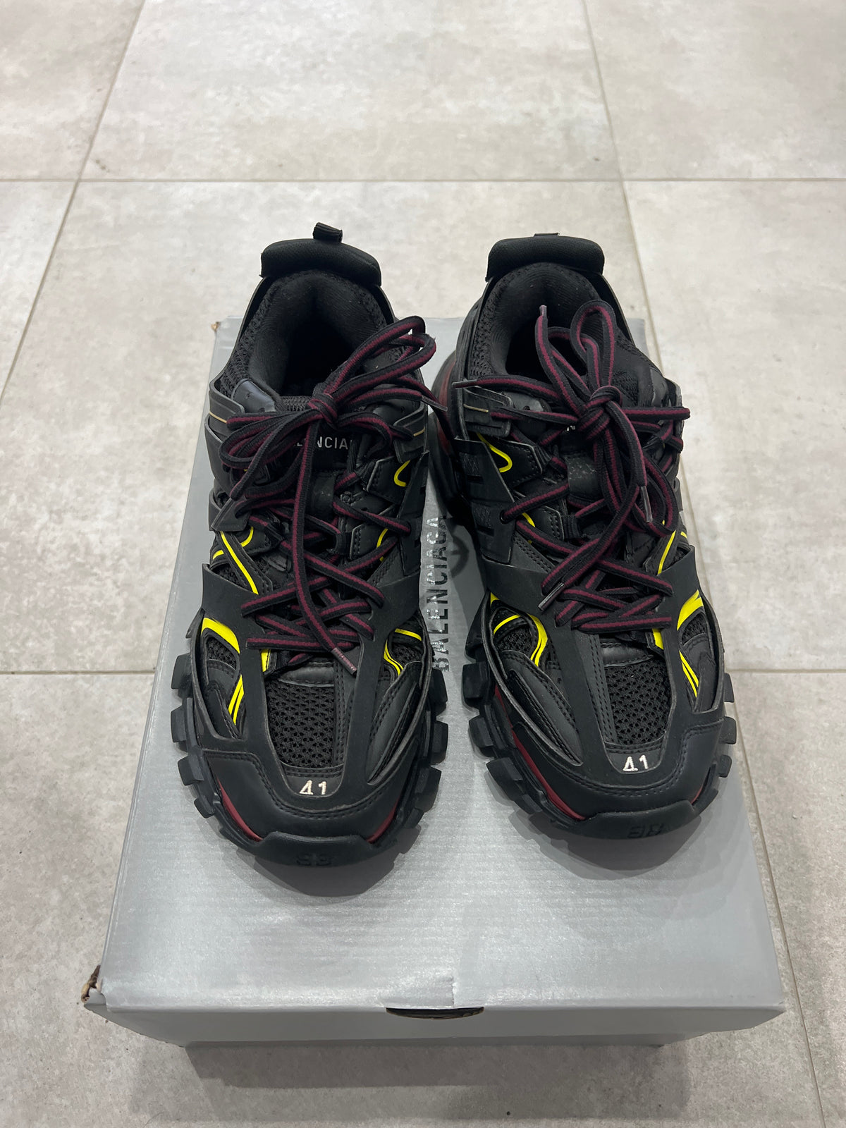 Balenciaga Track Black/Yellow/Burgundy