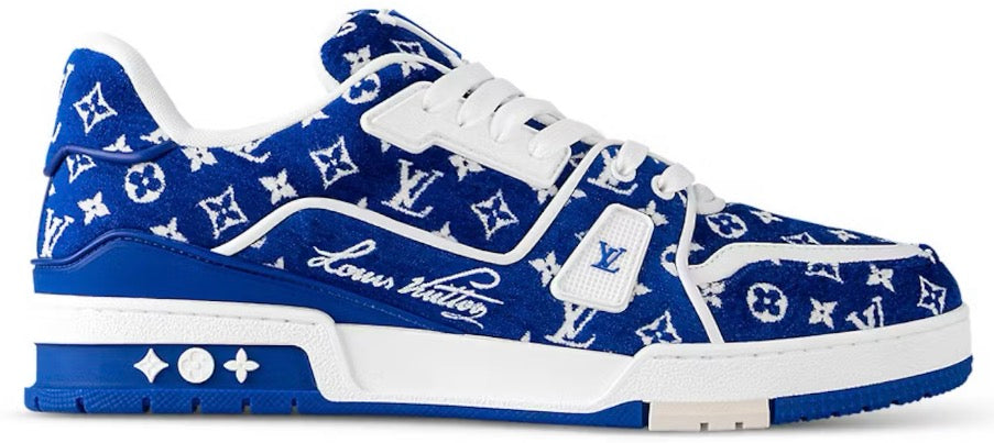 Louis Vuitton Trainer Blue Monogram Textile