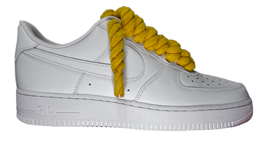 Nike Air Force 1 Low White "Mustard Rope Laces"
