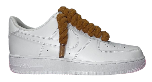 Nike Air Force 1 Low White "Brown Rope Laces"