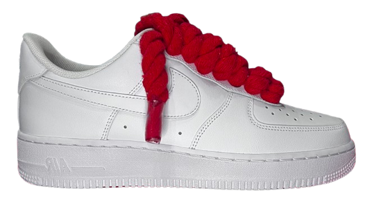 Nike Air Force 1 Low White "Red Rope Laces"