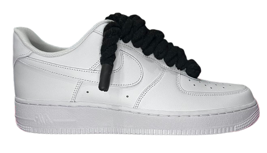 Nike Air Force 1 Low White "Black Rope Laces"