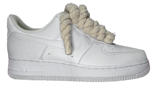 Nike Air Force 1 Low White "Beige Rope Laces"