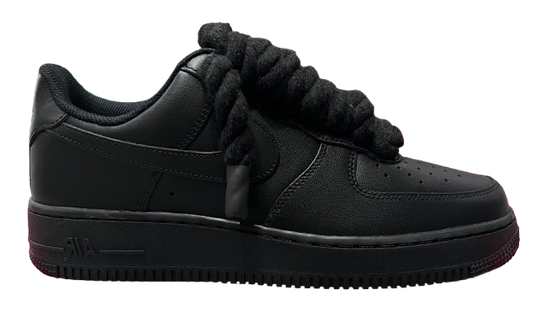 Nike Air Force 1 Low Black "Black Rope Laces"