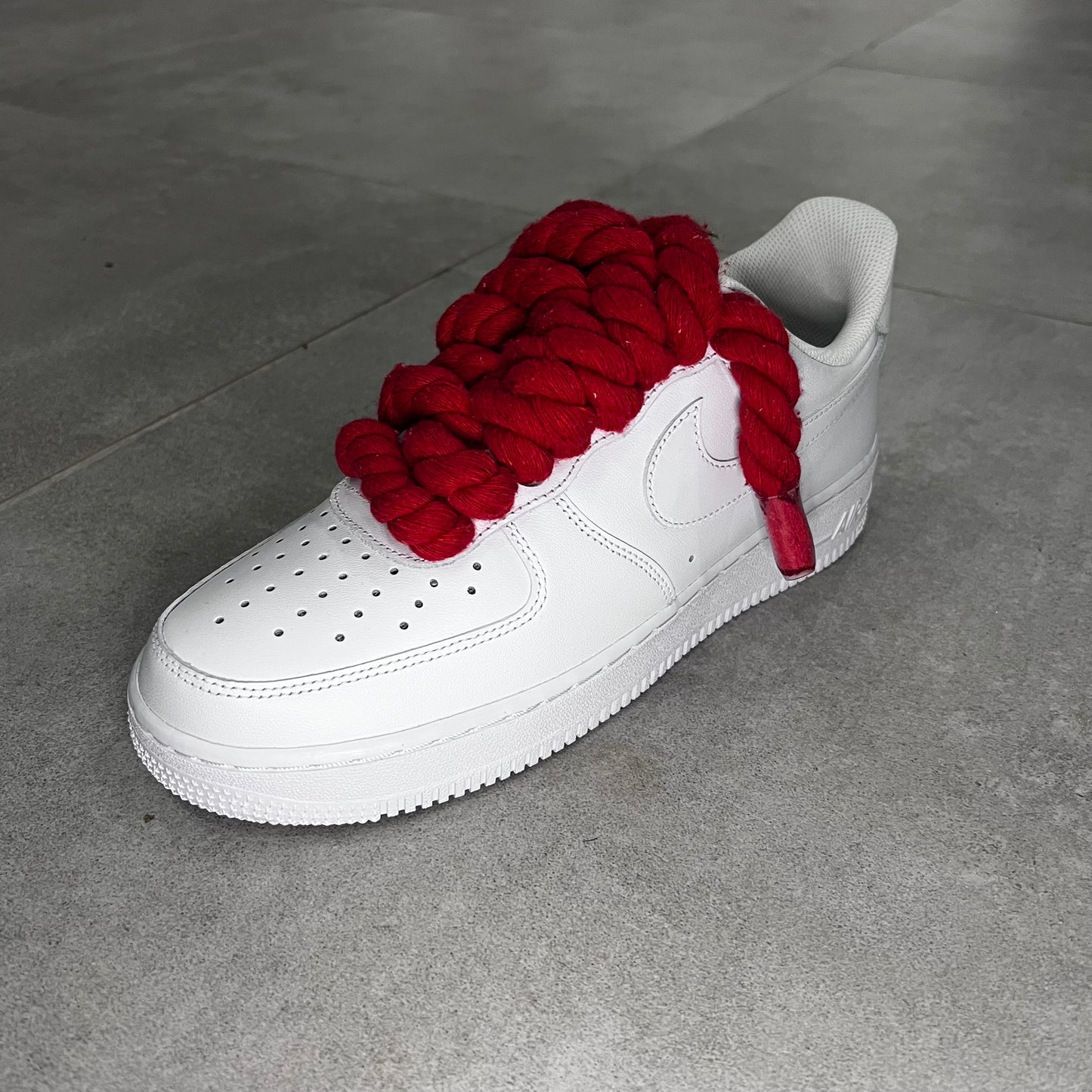 Nike Air Force 1 Low White "Red Rope Laces"