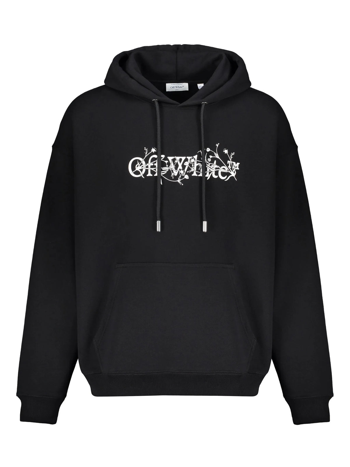 Off White Bookish Flowers Hoodie Black