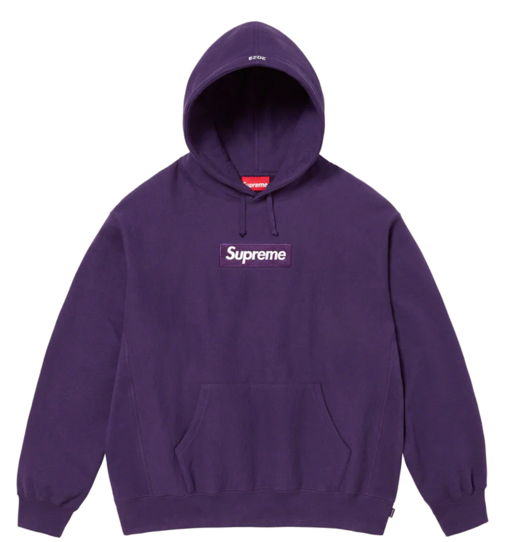 Supreme Box Logo Hooded Sweatshirt Purple Sneakers Depot