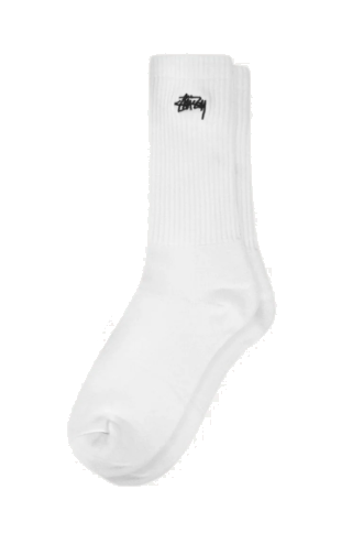 Stussy Crew Socks White