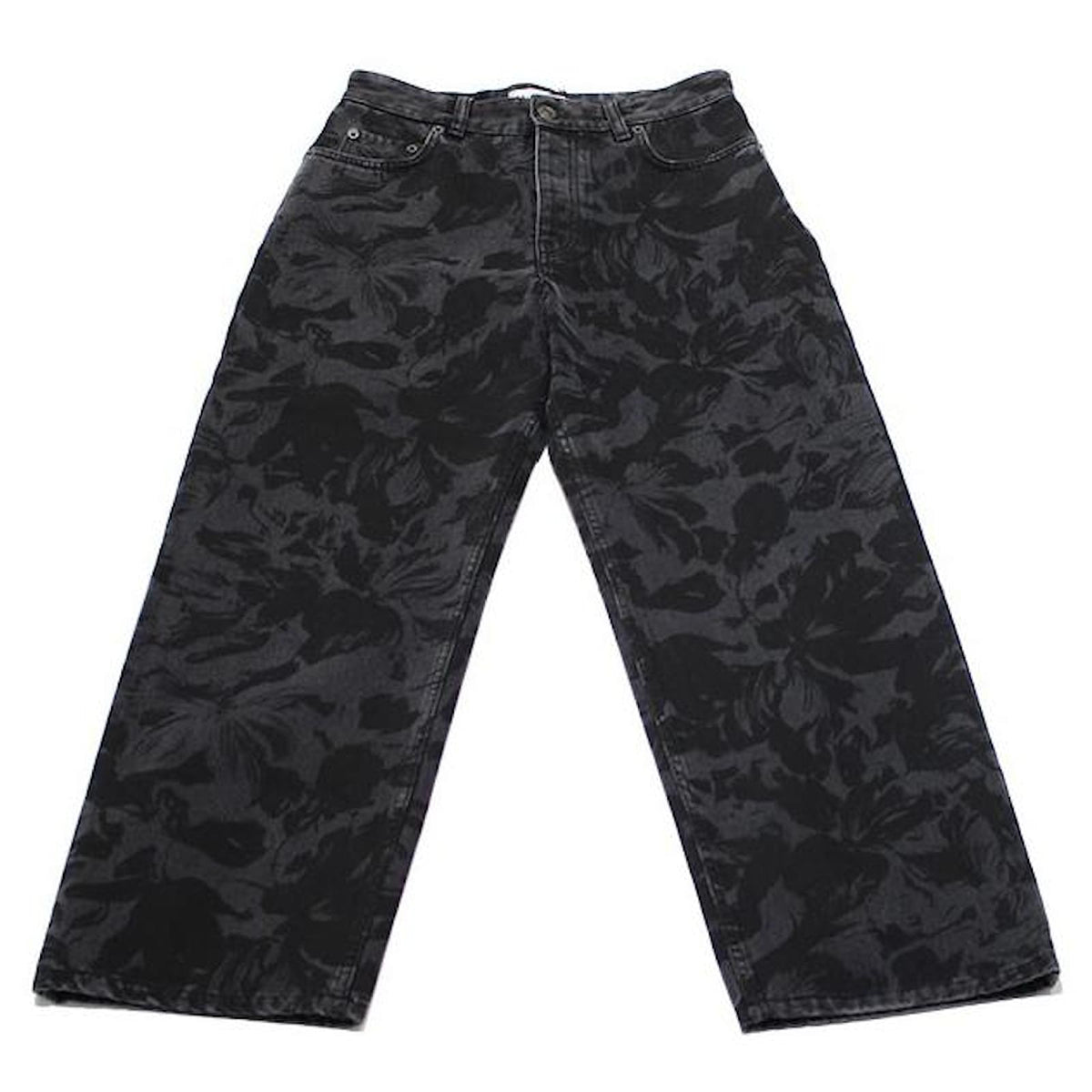 Balenciaga Floral Denim Jeans Black