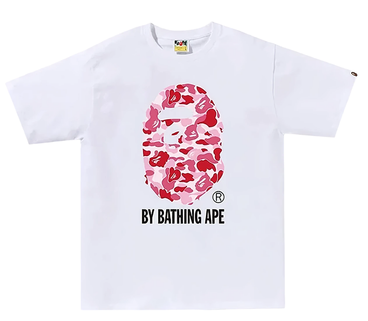 BAPE ABC Camo Rebuild Big Ape Head T-Shirt White/Pink