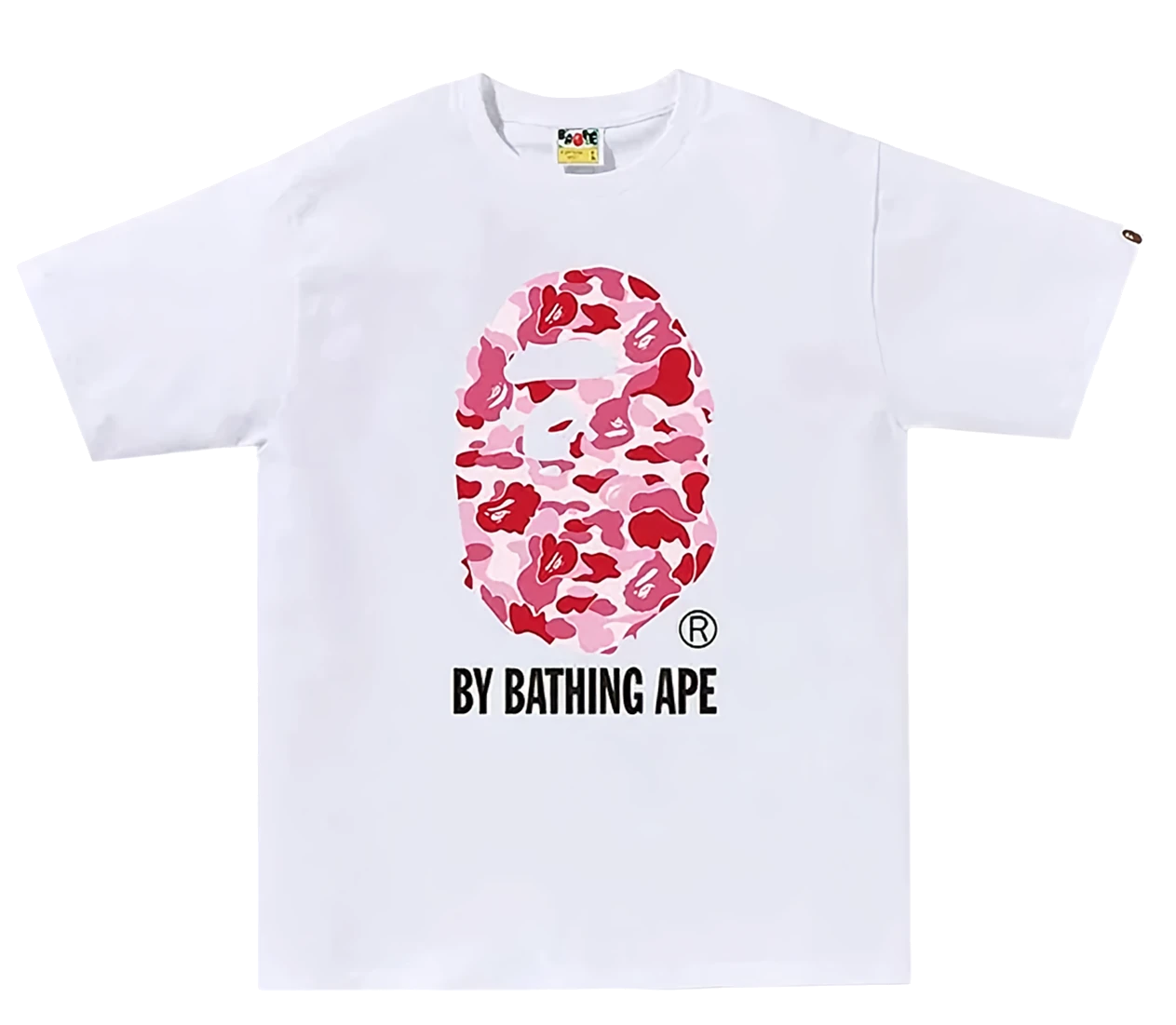 BAPE ABC Camo Rebuild Big Ape Head T-Shirt White/Pink