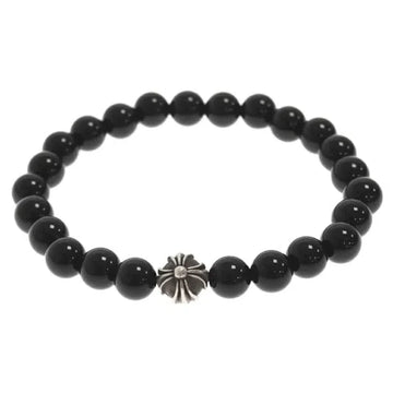 Chrome Hearts Black Breaded Brancelet In Silver