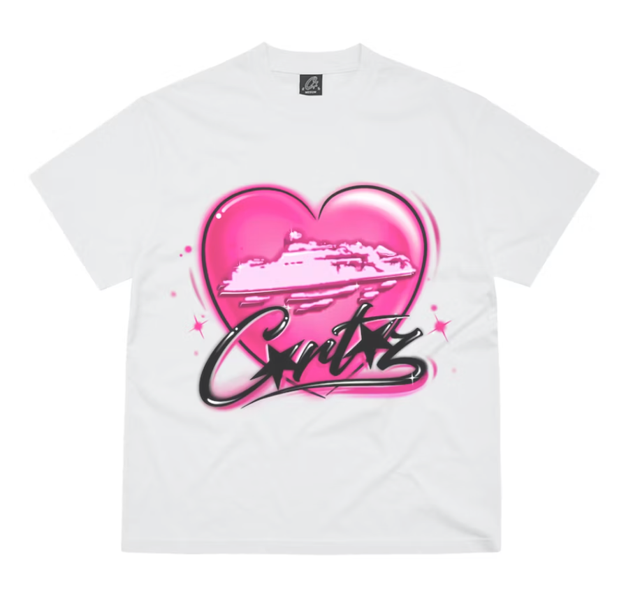 Corteiz Alcatraz Heart Tee White