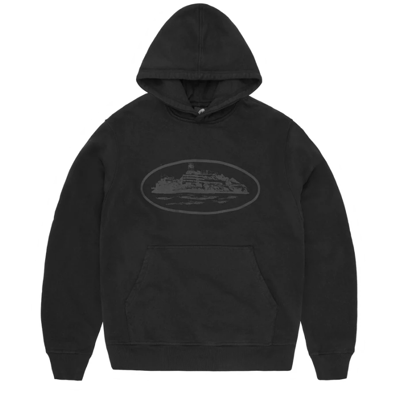 Corteiz Alcatraz Hoodie Triple Black