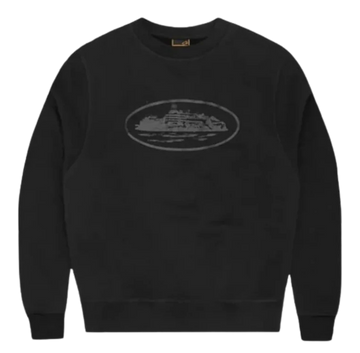 Corteiz Alcatraz Logo Crewneck Black