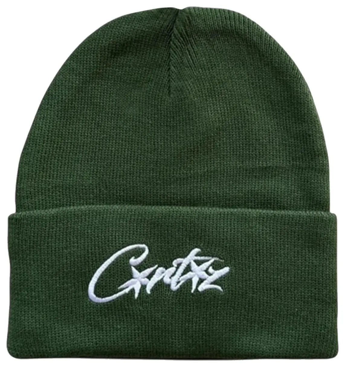 Corteiz Allstarz Folded Beanie Green