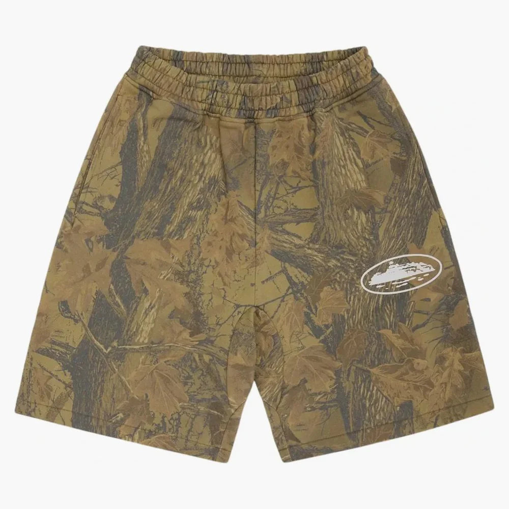 Corteiz Island Shorts Forest Camo