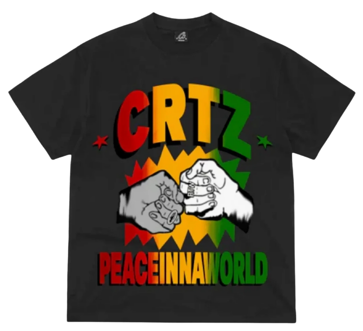 Corteiz PeaceInnaWorld Tee Black