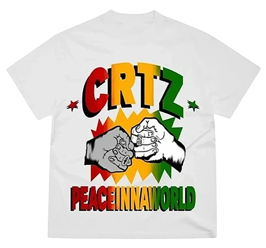 Corteiz PeaceInnaWorld Tee White