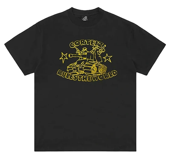 Corteiz Tank Rules The World Tee Black