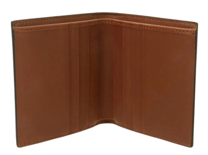Gucci GG Emblem Bi-Fold Beige Dark Brown Wallet