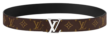 Louis Vuitton Leather Monogram Belt Brown