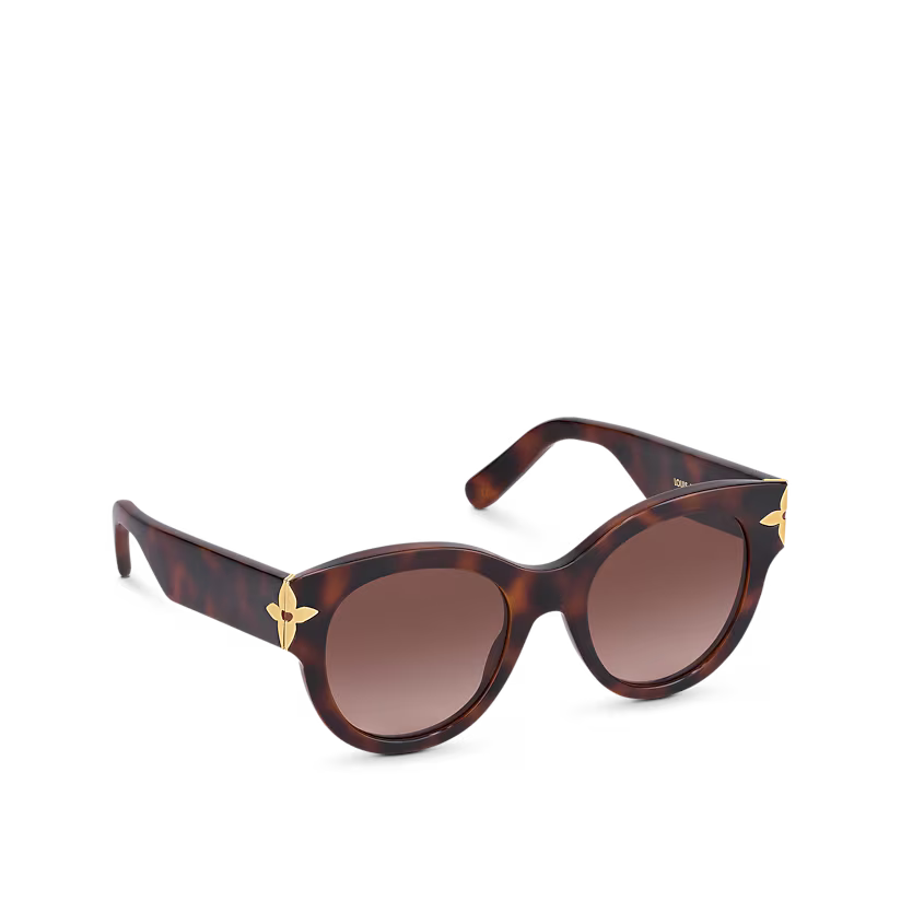 Louis Vuitton Acetate Flower Edge Round Sunglasses