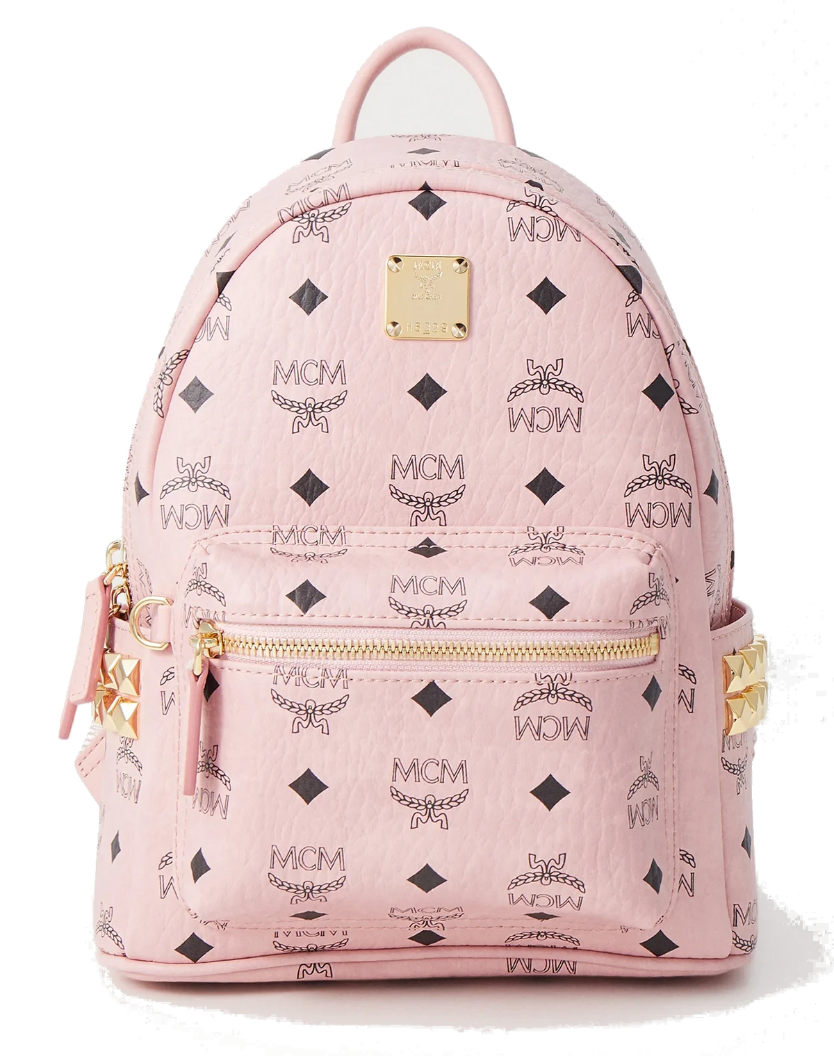 MCM Stark Side Studs Backpack Visetos Pink