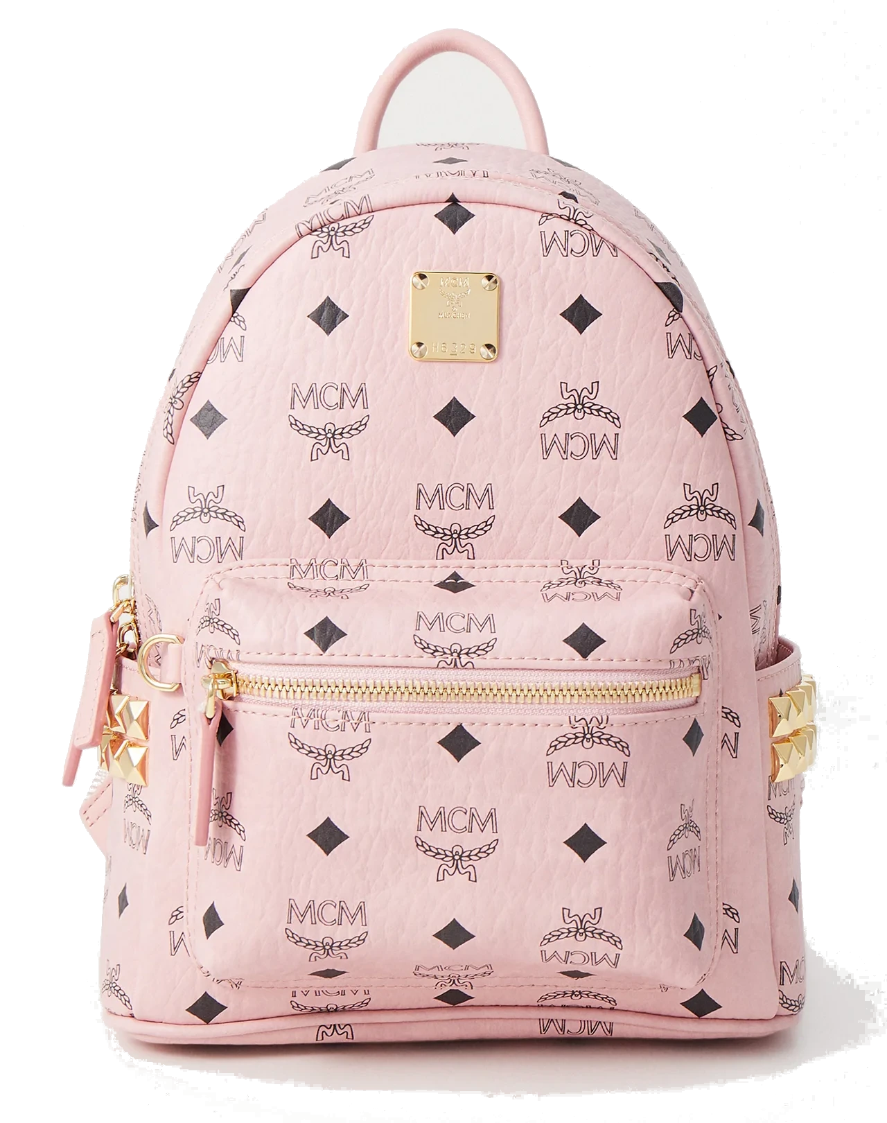 MCM Stark Side Studs Backpack Visetos Pink