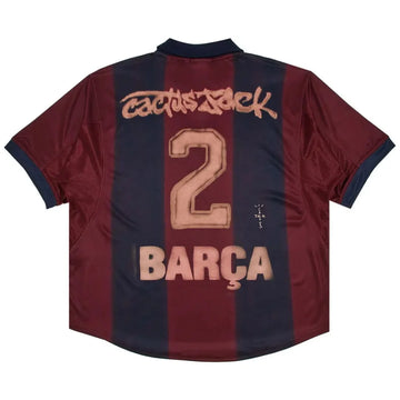 Travis Scott x Nike x FC Barcelona Retro 2000/01 Home Skeleton Jersey Multicolor